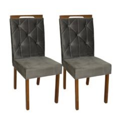 Conjunto Cadeiras Jasmim 2 unidades - Cinamomo/Marrom