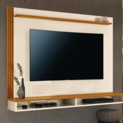 Painel Davos 55" - Off White/Cedro