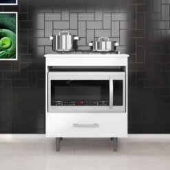 Balcão Alecrim Para Cooktop 4 Bocas 1 gaveta – branco