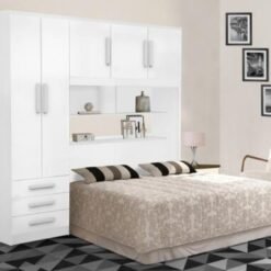 Guarda-Roupa México 5 portas 3 gavetas Casal - Branco