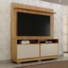 Home Berlim Larg. 1.35m Cinamomo/Off Painel Fresado Para TV até 55" - Valdemoveis
