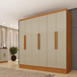 Guarda-Roupa Bariloche 6 portas TCIL - Cinamomo/Off White