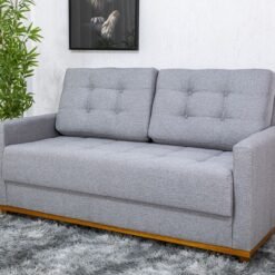 Sofá 3 lugares Living Áustria Linho Cinza A59 Larg. 1.70m