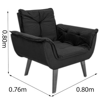 Poltrona Pérola Veludo Terracota - Imagem 4