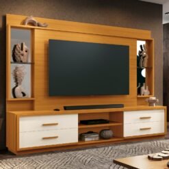 Home Leni para TV de 75" - Cedro/Off White