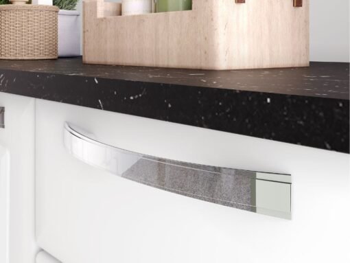 Armário Kit de Cozinha c/ Vidro 1,05m Pratika - Branco - Imagem 2