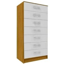 Cômoda 7 gavetas Ref.: 017 - Cinamomo/Off White