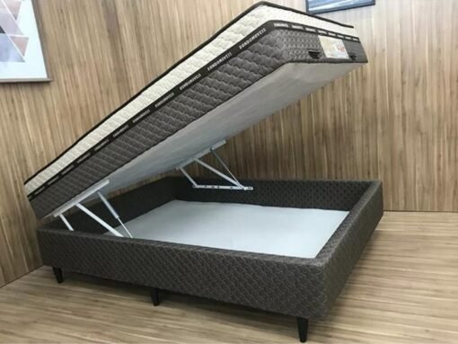 Cama box Baú Golden Light Casal - 138x188x62 - Imagem 3