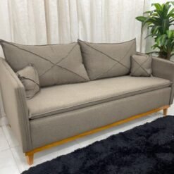 Sofá 2 lugares Lisboa Living 1.80m - Marrom Linho