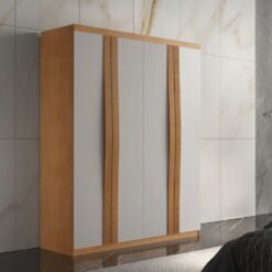 Guarda Roupa Grécia 4 Portas - Naturale/Off White