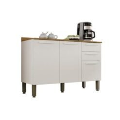 Balcão de Cozinha New Valência 1,20m -  Branco