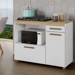 Balcão Cronus Cooktop 5 Bocas - Branco