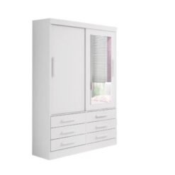 Guarda-Roupa Meridian 2 portas e 6 gavetas - Branco