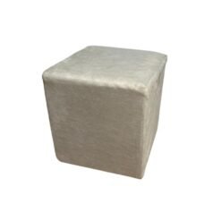 Puff Quadrado - Bege Suede