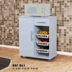 Fruteira 1 Gaveta 1 Porta 3 Cestos Ref.: 061 - Branco