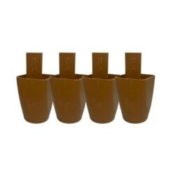 Kit com 4 Pés Plástico Jl Móveis - Cinamomo