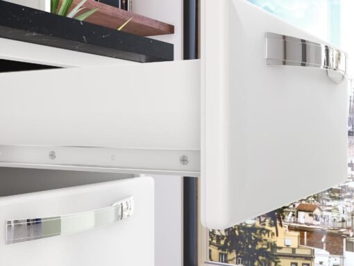 Armário Kit de Cozinha c/ Vidro 1,05m Pratika - Branco - Imagem 3