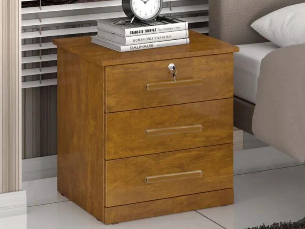 Mesa de cabeceira 3 gavetas Ref.: 011 - Cinamomo
