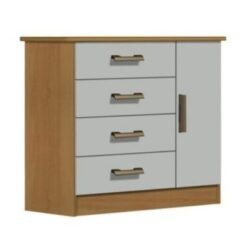 Cômoda sapateira Firenze 4 gavetas 1 porta - Cinamomo/Off white