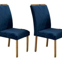 Conjunto Cadeiras Califórnia 2 unidades - Cinamomo/Azul