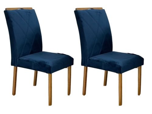 Conjunto Cadeiras Califórnia 2 unidades - Cinamomo/Azul