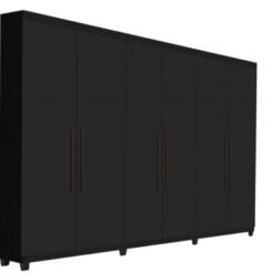 Guarda-Roupa Porto Bello Plus 6 portas - Preto
