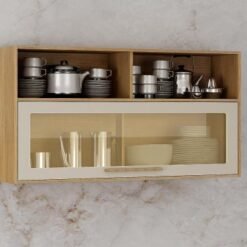 Armário Aéreo de Cozinha Salvador 1,20m - Cinamomo / Off White