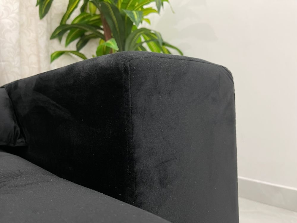 Sofá Retrátil Reclinável Small 2.00m - Preto Veludão - Imagem 4