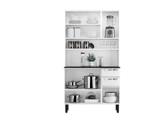 Armário Kit de Cozinha 1,05m Pratika - Branco - Imagem 2