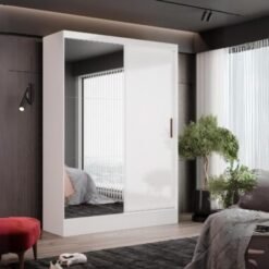 Guarda-Roupa Santiago c/ espelho 2 Portas e 2 Gavetas -  Branco