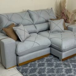 Sofá Retrátil e Reclinável Gran Bello 2.00m - Cinza Linho