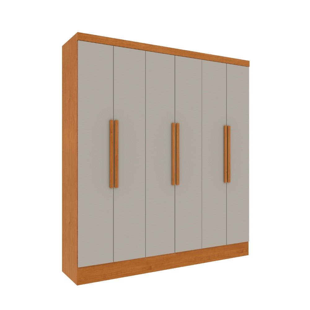 Guarda-Roupa Bariloche 6 portas TCIL - Cinamomo/Off White - Imagem 3