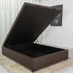 Box Baú Casal Eli Korino Marrom Blindado 138x188x42 - Nature