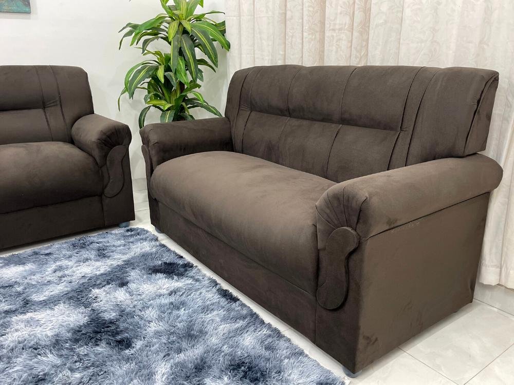 Conjunto de sofá 2 x 3 lugares REF 5014 - Marrom - Imagem 4
