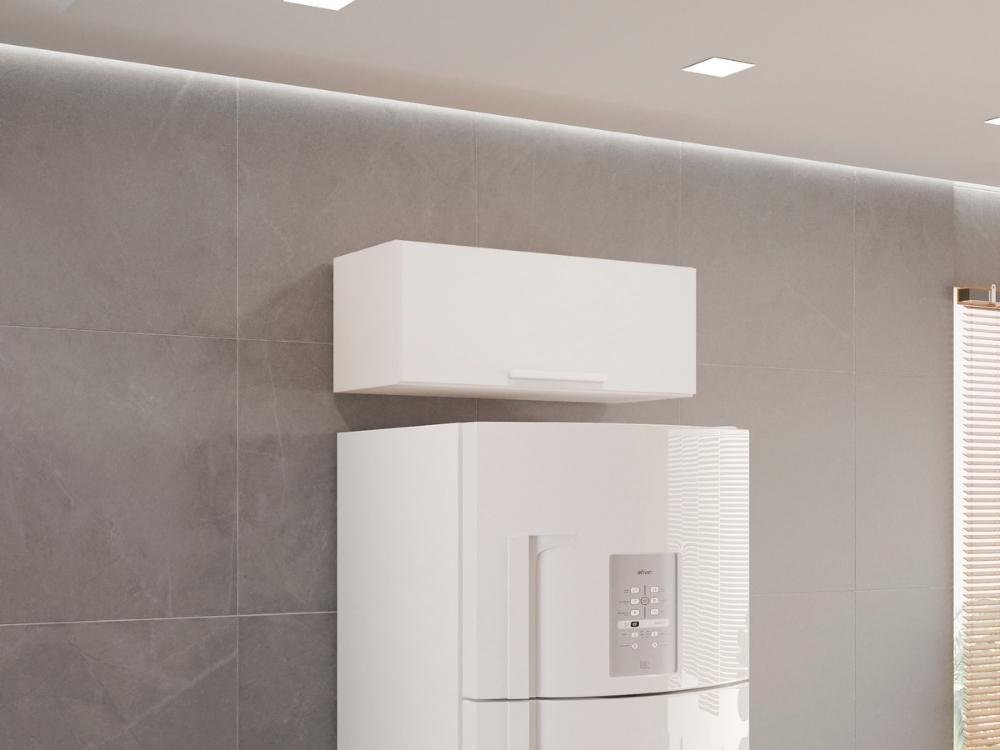 Armário de Cozinha Aéreo Geladeira New Valência - Branco