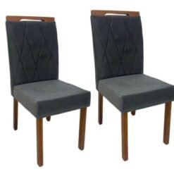 Conjunto Cadeiras Isa 2 unidades - Cinamomo/Cinza