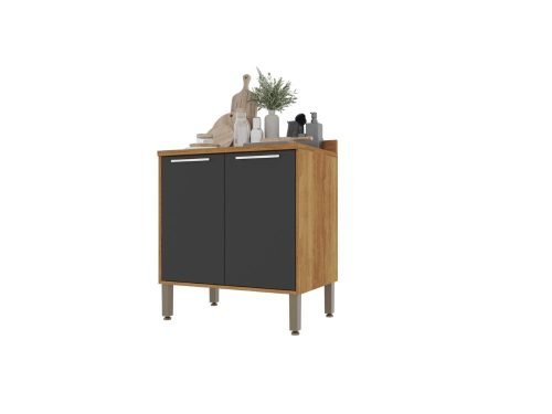 Balcão de Cozinha Paris 0,80m - Cinamomo/Grafite