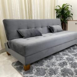 Sofá Cama Arpoador 1.85m - Cinza Veludão
