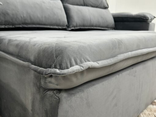 Sofá Retrátil e Reclinável REF 2030 2.00m - Cinza Veludão - Imagem 3