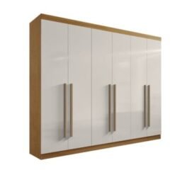 Guarda-Roupa Da Vinci Plus 6 portas e 6 gavetas - Cinamomo /Off White