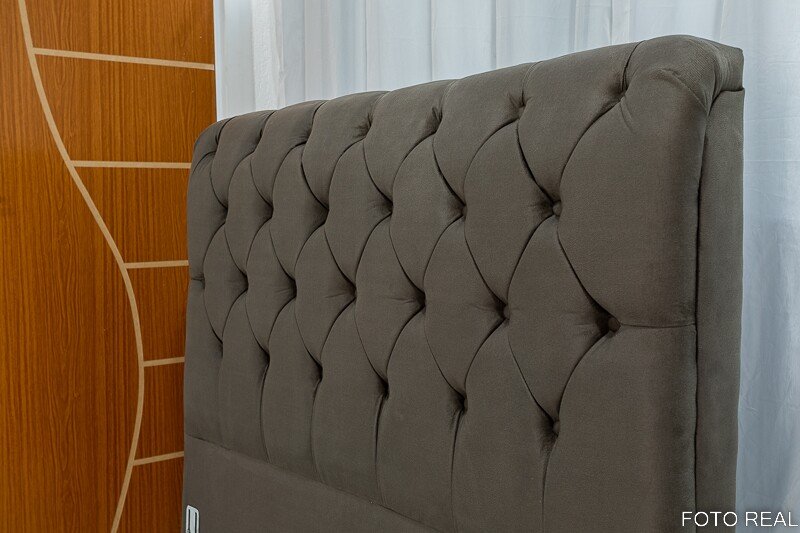 Cabeceira Casal Lavínia Sued Marrom Largura 1.40m - Imagem 3