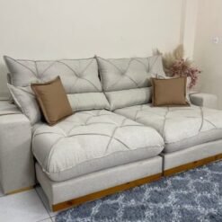 Sofá Retrátil e Reclinável Gran Bello 2.00m - Bege Linho