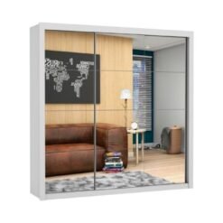 Guarda-Roupa Veneza Gold c/ espelho 3 portas e 4 gavetas - Branco