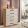Cômoda Ipanema Cinamomo/Off 5 Gavetas Larg. 0.85m - D Doro