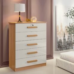 Cômoda Ipanema Cinamomo/Off 5 Gavetas Larg. 0.85m - D Doro