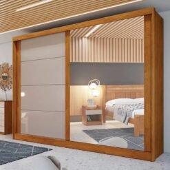 Guarda-Roupa Viena c/ Espelho - Nature/Off White