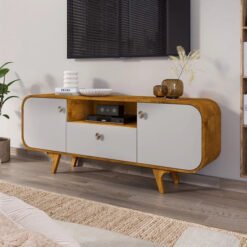 Rack Noronha Larg. 1.56m Nature/Off para TV até 55" - Bechara