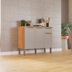 Balcão de Cozinha Madri 1,05m - Cinamomo/Off White