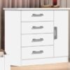 Cômoda sapateira Firenze 4 gavetas 1 porta - Branco