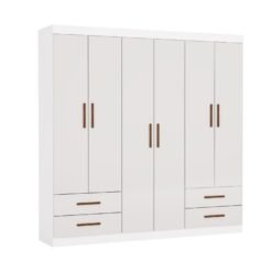 Guarda-Roupa Hércules 6 portas e 4 gavetas - Branco